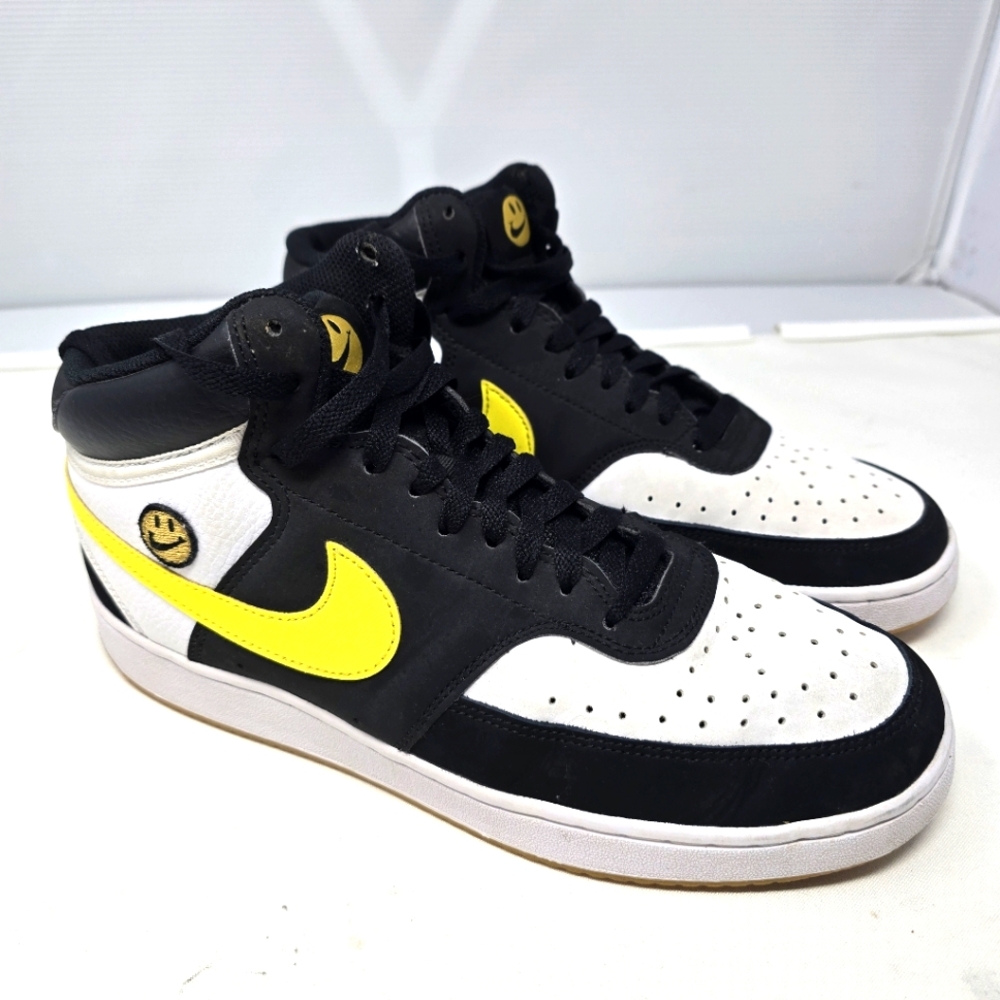 Nike Court Vision Mid Go The Extra Smile Black-Yellow Men's Size Sz 9 DO5871-001